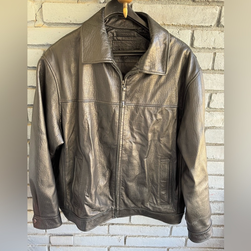 Leather Bomber Jacket. Lamb Skin. Black. NWOT. XXL.